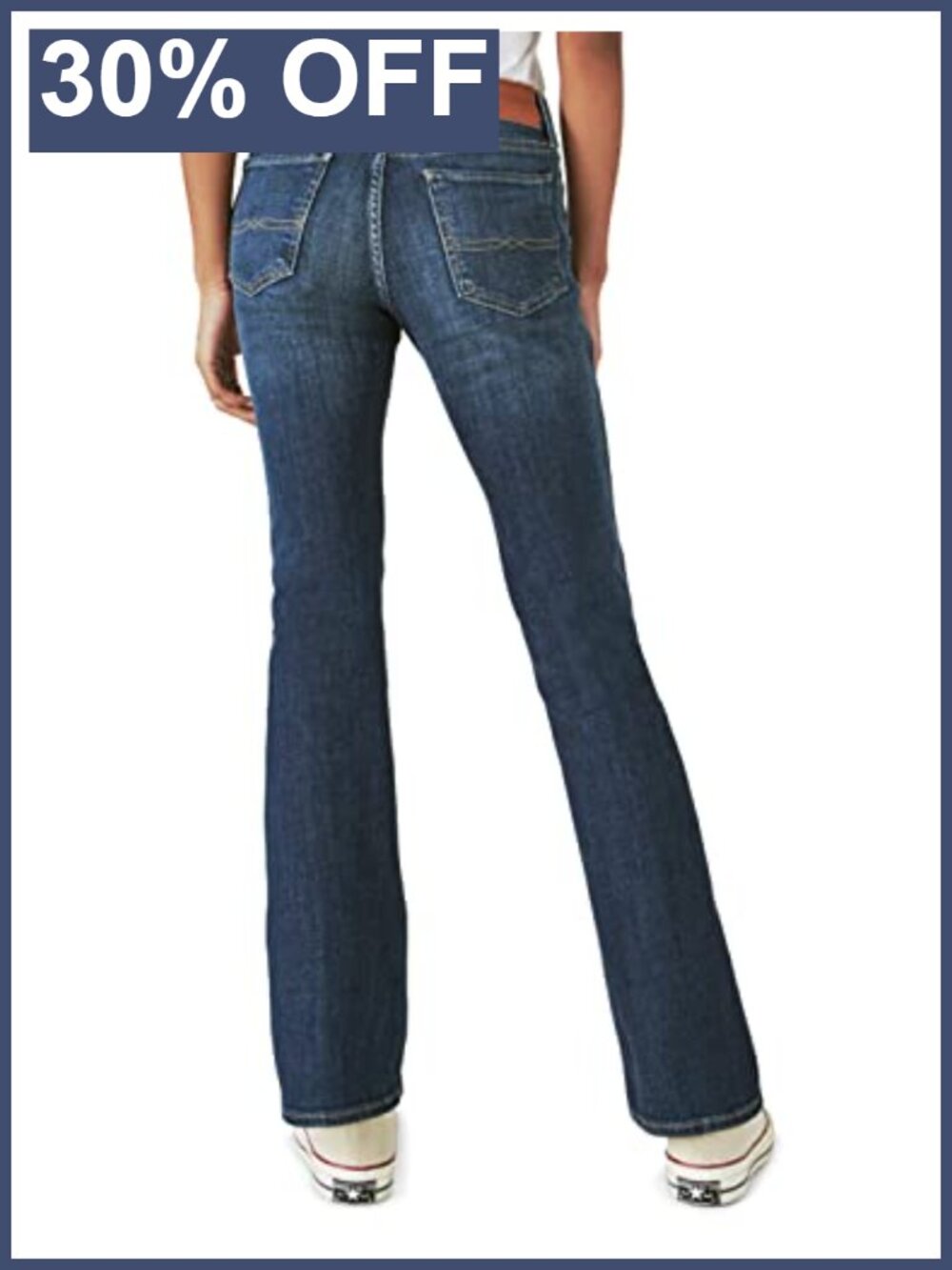 Mid Rise Easy Rider Bootcut Jean Button Closure Casual - Picture 2 of 6